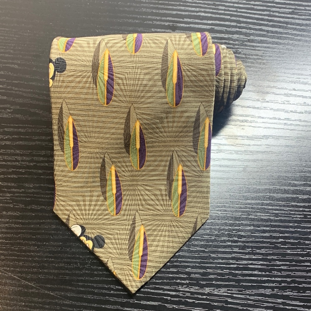 Disneyland Resort Mickey Surfboard Silk Tie